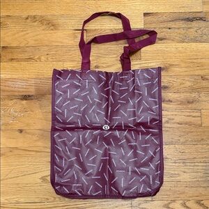 Lululemon Burgundy Shopping Bag